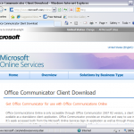 MSOnline Communicator software download page