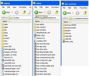 WAMP installation folder structure