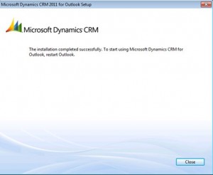 CRM 2011 Outlook Client Completion